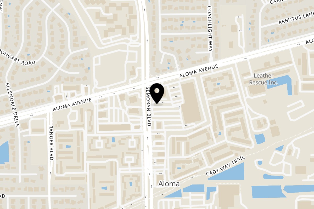 Map showing the location of The Fry Shoppe on 489 N Semoran Blvd in Winter Park